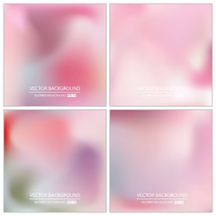 Abstract Creative concept vector multicolored blurred background set. For Web and Mobile Applications, art illustration template design, business infographic and social media, modern decoration