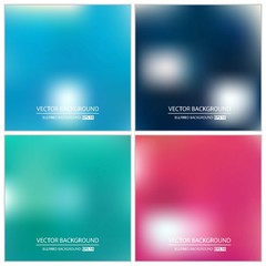 Abstract Creative concept vector multicolored blurred background set. For Web and Mobile Applications, art illustration template design, business infographic and social media, modern decoration