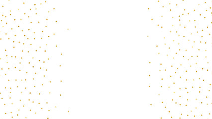 Confetti background. Gold textured dots isolated