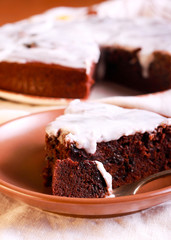 Chocolate and prune cake