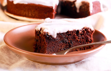 Chocolate and prune cake