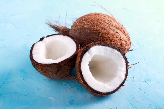 Raw fresh coconut,