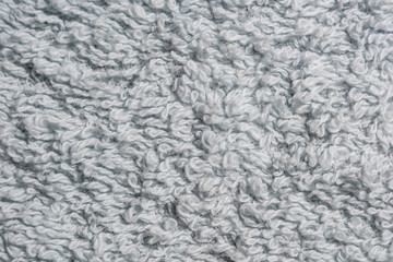 Texture of blue terry cloth macro