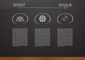 Chalkboard infographic template vector design