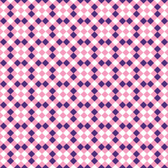 Seamless Purple and Pink Vintage geometric diagonal block pattern