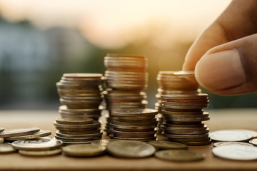 Saving money and account finance concept