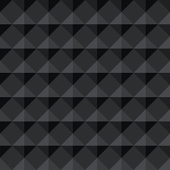 Seamless black abstract geometric dark shadow facet pattern