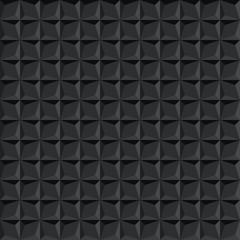 Seamless black abstract geometric dark shadow facet pattern