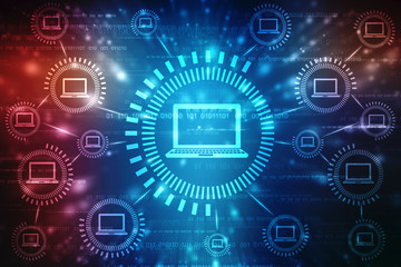 2d abstract computer networking concept