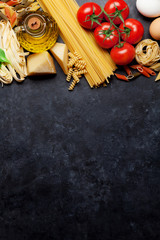 Pasta and ingredients