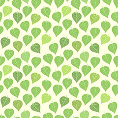Seamless pattern with leaves vector illustration.