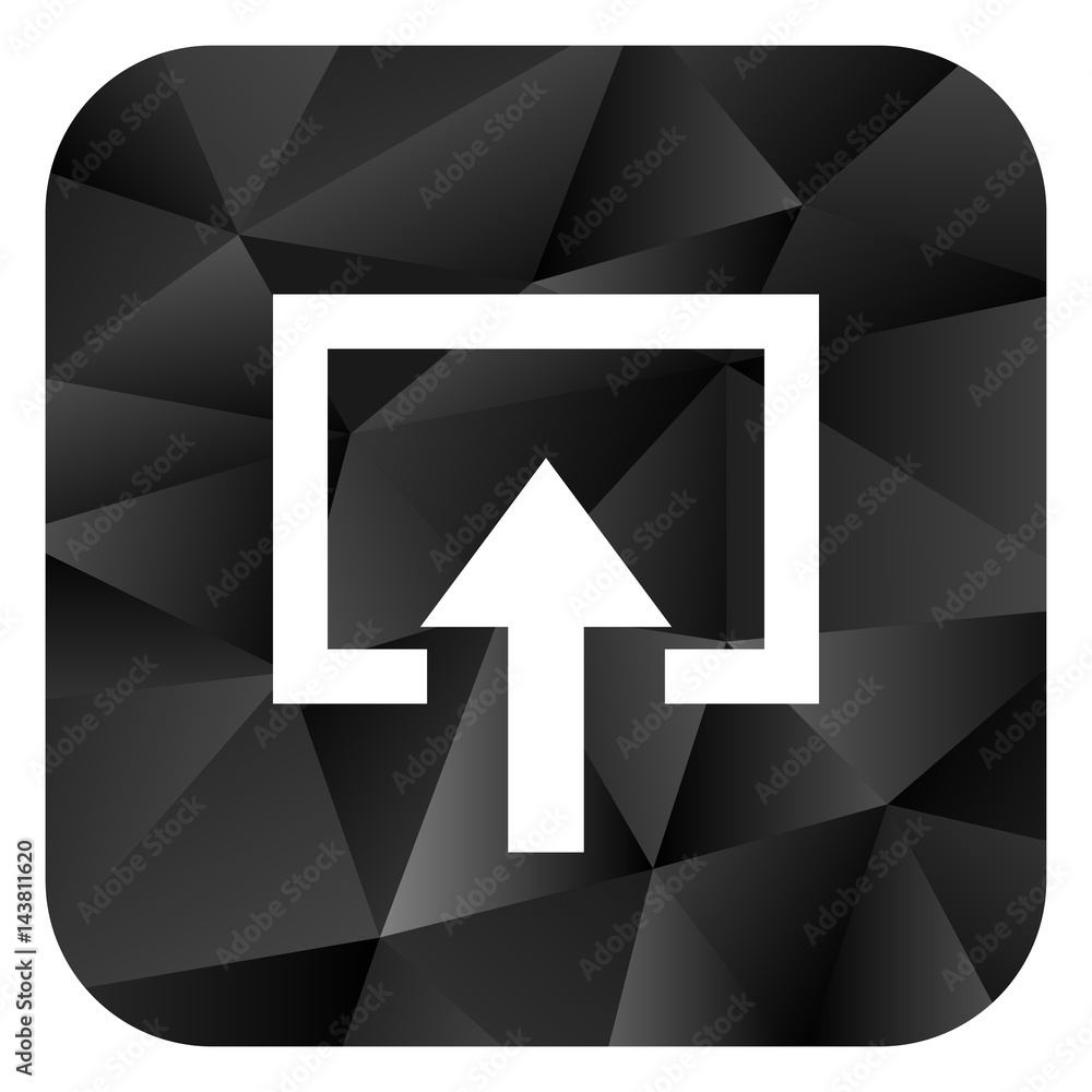 Aufkleber enter black color web modern brillant design square internet icon on white background.