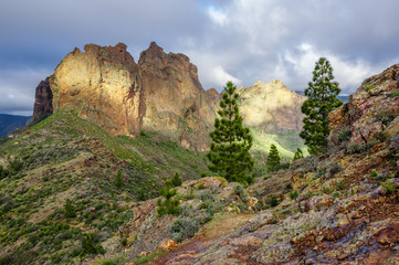 Mountain landscape in Gran Canaria near El Junkal