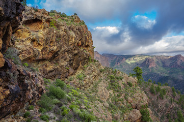 Mountain landscape in Gran Canaria near El Junkal