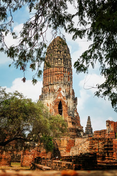 Wat Phra Ram in Buddhist temple complex in Ayutthaya near Bangkok. Thailand