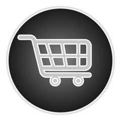 vector image button with a sign shopping cart