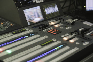 Fototapeta na wymiar Video Production Switcher of Television Broadcast