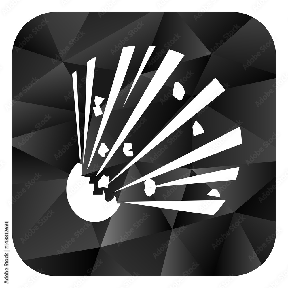 Aufkleber bomb black color web modern brillant design square internet icon on white background.