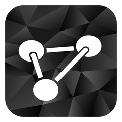 Chemistry black color web modern brillant design square internet icon on white background.