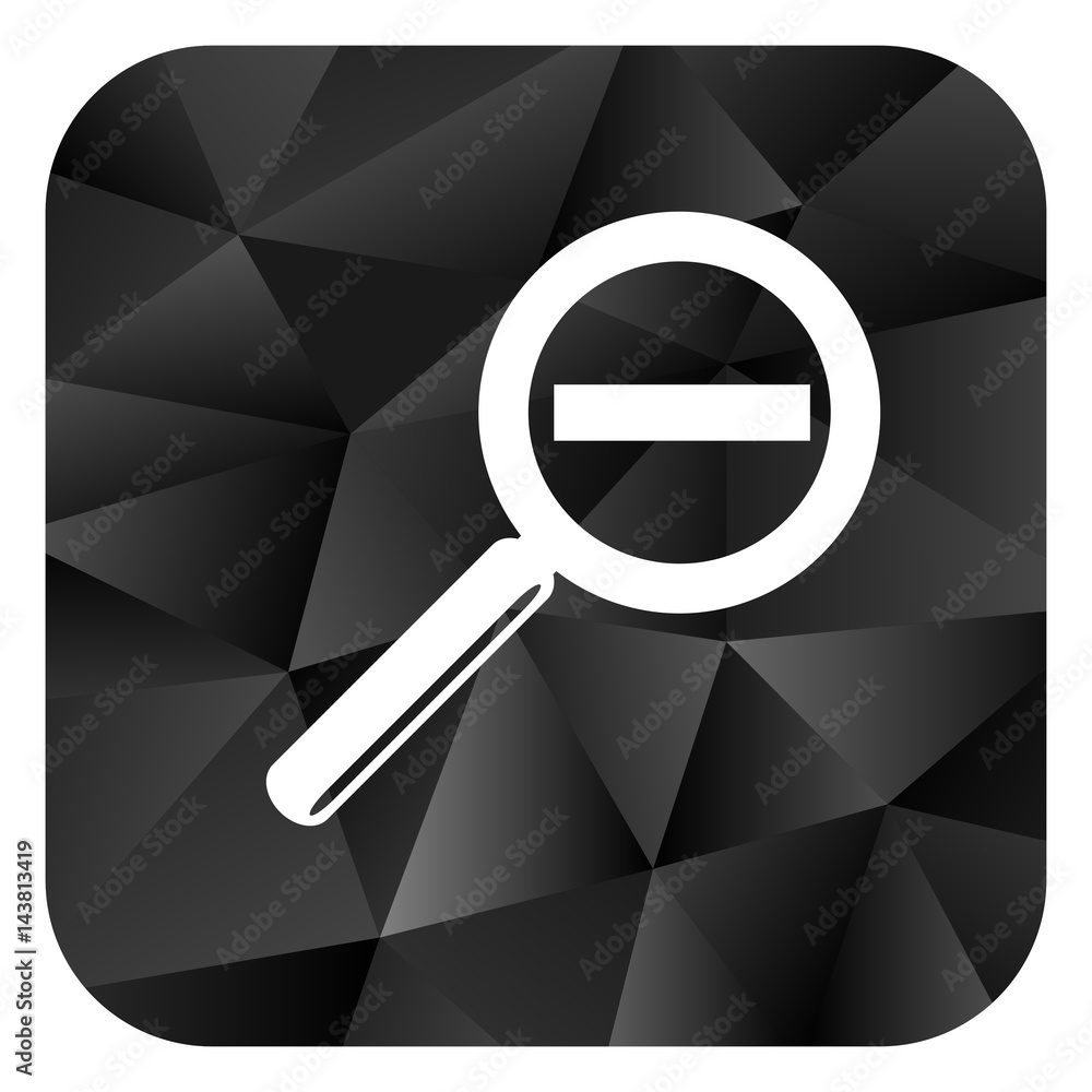 Poster lens black color web modern brillant design square internet icon on white background.