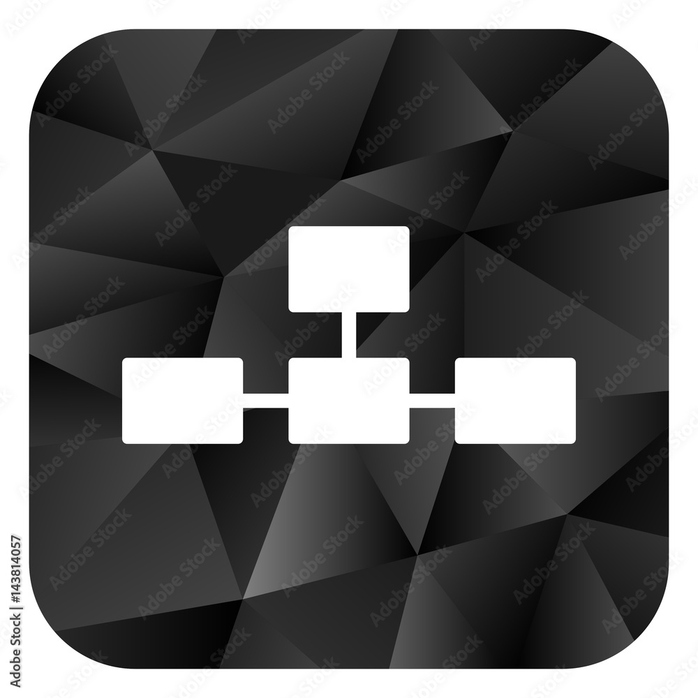 Aufkleber database black color web modern brillant design square internet icon on white background.