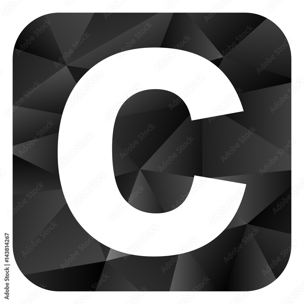 Poster copyright black color web modern brillant design square internet icon on white background.