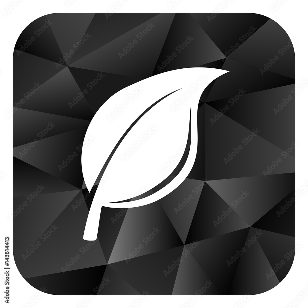 Aufkleber nature black color web modern brillant design square internet icon on white background.