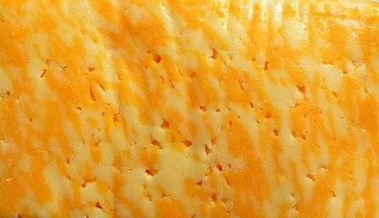 Close up of slice marble cheese texture background
