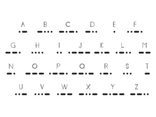 Morse code, vector illustration EPS 10 - obrazy, fototapety, plakaty