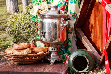 Traditional Russian samovar