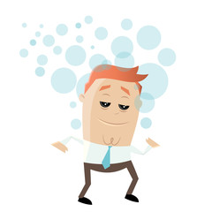 funny businessman is high