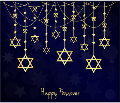 Happy Passover greeting card or background.