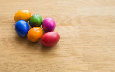 Fototapeta na wymiar Easter painted eggs 