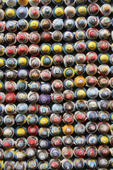 Colorful antique mosaic pattern art close up