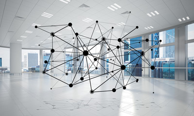 Networking and wireless connection as concept for effective modern business