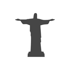 Fototapeta na wymiar Jesus Christ Monument In Brazil - Illustration