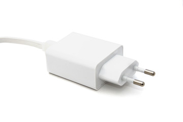 Charger for smartphone on white background