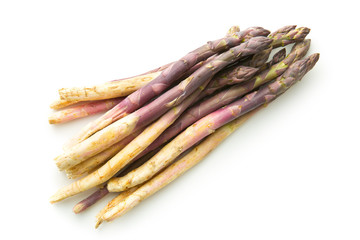Fresh purple asparagus.