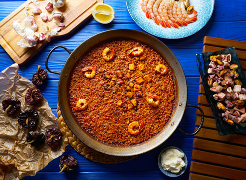 Seafood Paella senyoret rice from Spain
