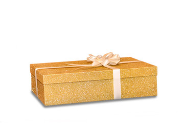 goldene Geschenkbox, Hochzeit, Geburtstag, Weihnachten