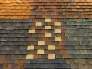 Color Metal Roof Tile close up
