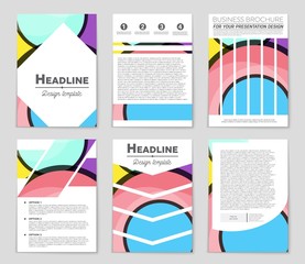 Abstract vector layout background set. For art template design, list, front page, mockup brochure theme style, banner, idea, cover, booklet, print, flyer, book, blank, card, ad, sign, sheet,, a4