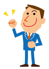 ガッツポーズ　ビジネスマン