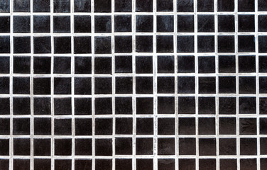 Black ceramic colorful tiles mosaic composition pattern background