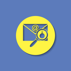 mail bomb flat icon. explosive device in the envelope vector illustration
