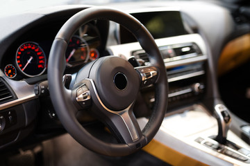 Modern car interior detail