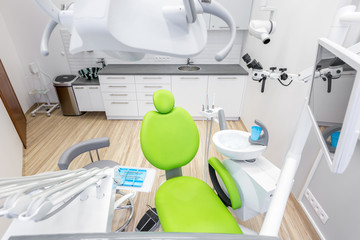 Modern dental office with chair