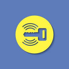 Car remote key symbol vector hmi dashboard flat icon
