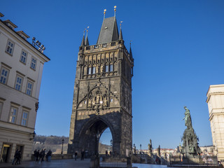 Fototapeta na wymiar Old Town Bridge Tower in Prague, Czech Republic