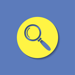 Magnifying glass for searching or inspection vector flat icon